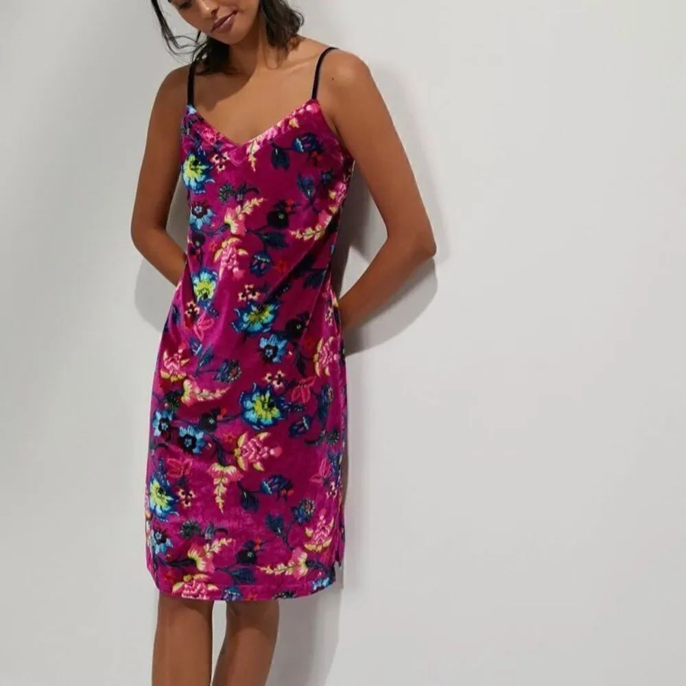 Shania Velvet Slip Mini Dress | Anthropologie